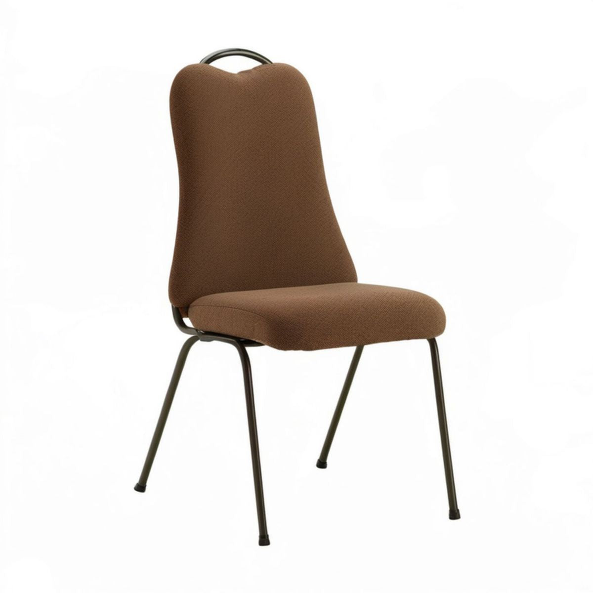 Gepolsterter Esszimmerstuhl Braun/Schwarz, 46 x 58 x 95 cm