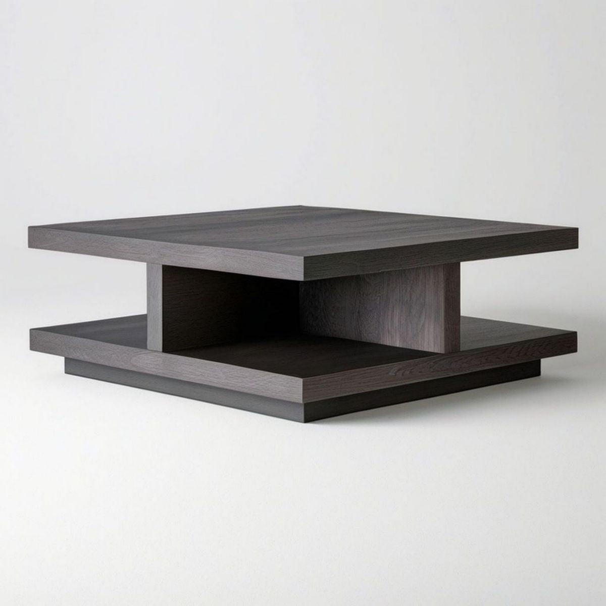 Rechteckiger Couchtisch in Dunkelgrau, 120 x 60 x 40 cm, mit offenem Ablagefach