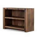 Massivholzregal aus recyceltem Holz, dunkelbraun, 90 x 35 x 75 cm