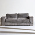 2-Sitzer-Sofa 178 x 88 x 78 cm Dunkelgrau mit Polyester-Cordbezug