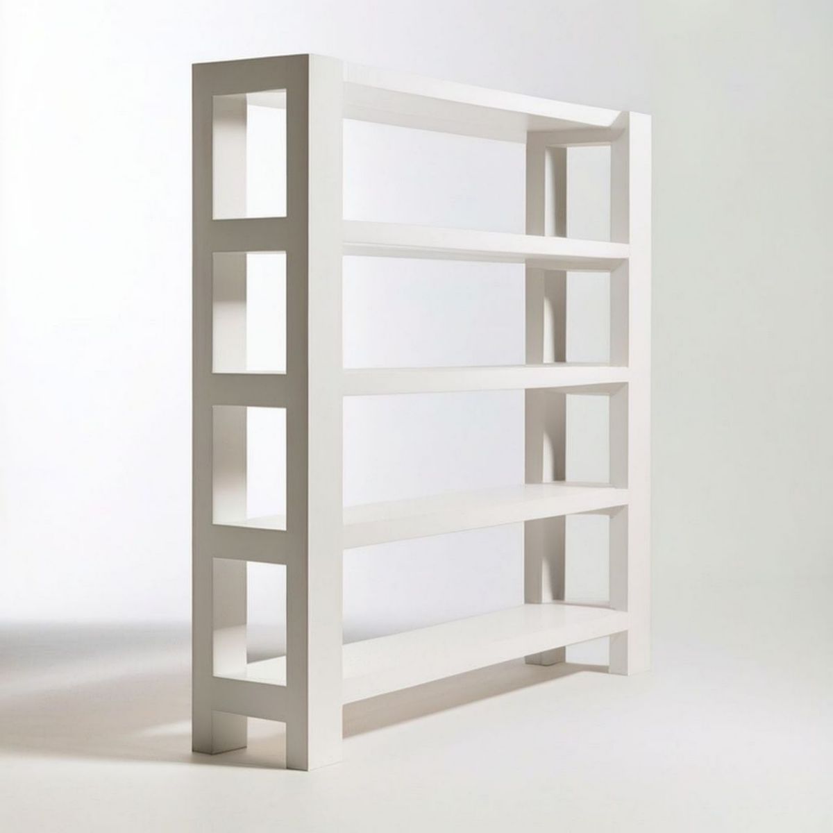 Freistehendes Bücherregal aus MDF in Weiss, 80 x 30 x 180 cm