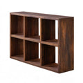 Bücherregal aus massivem Mangoholz, dunkelbraun, 120 x 35 x 100 cm