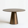 Runder Wohnzimmertisch Ø 80 cm, Höhe 45 cm, Dunkelbraun, MDF mit Walnussholzfurnier