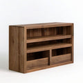 Bücherregal aus massivem Kiefernholz, 100 x 30 x 75 cm, Braun
