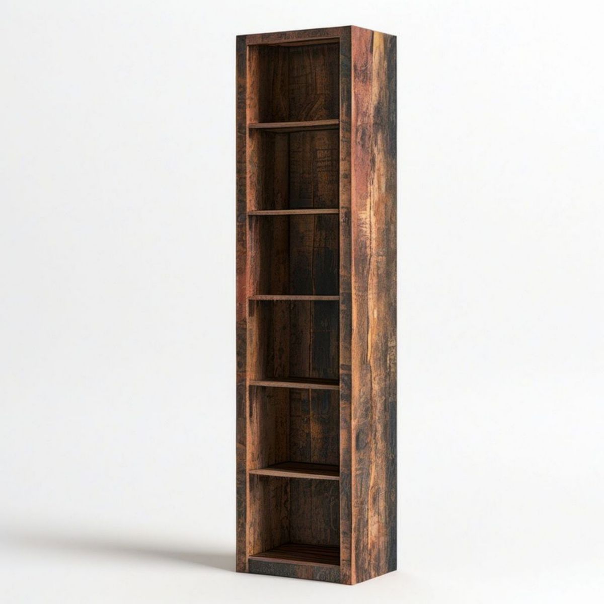 Standregal aus massivem Mangoholz, 180 x 60 x 30 cm, Dunkelbraun/Braun