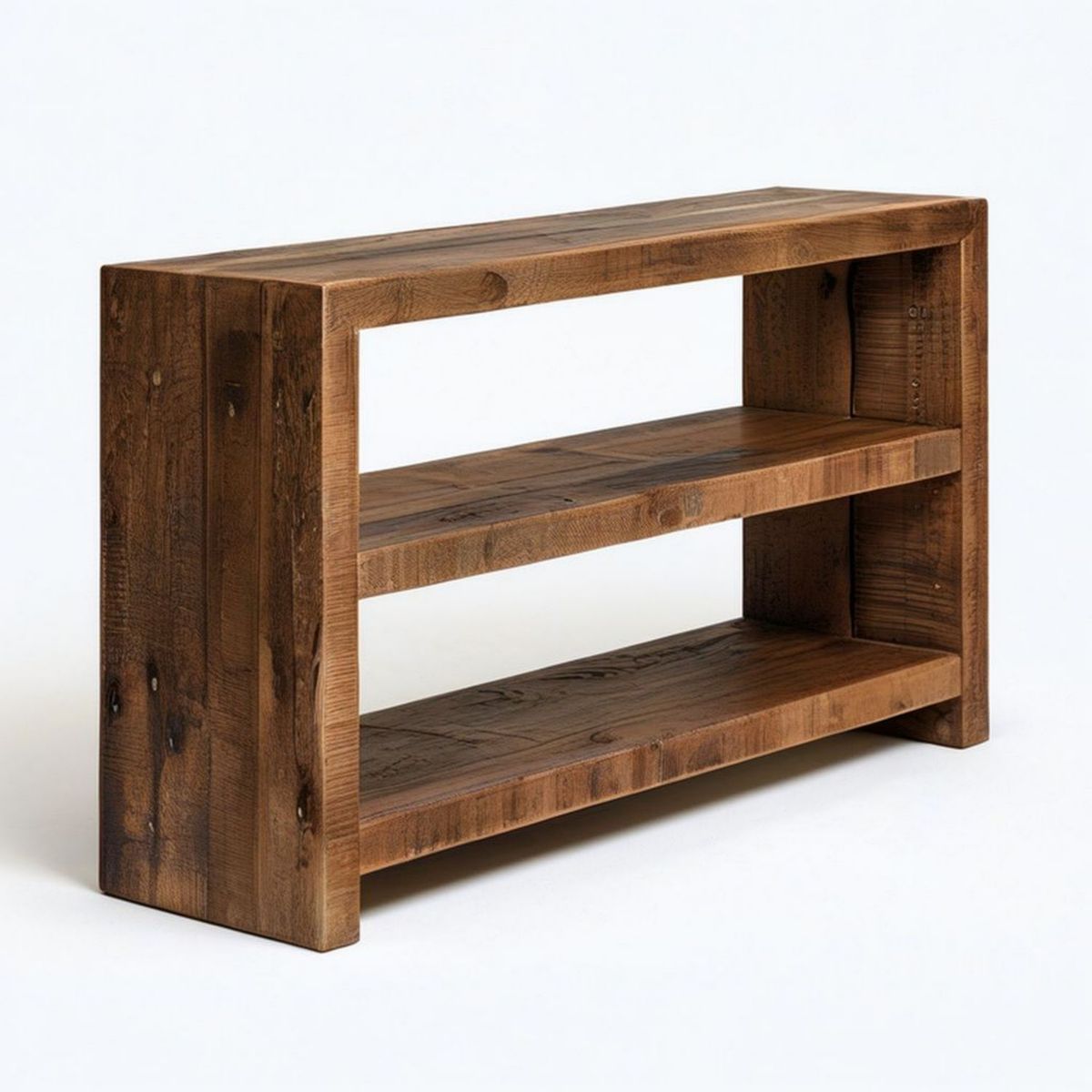 Freistehendes Massivholzregal aus Kiefernholz, Braun, 100 x 30 x 80 cm
